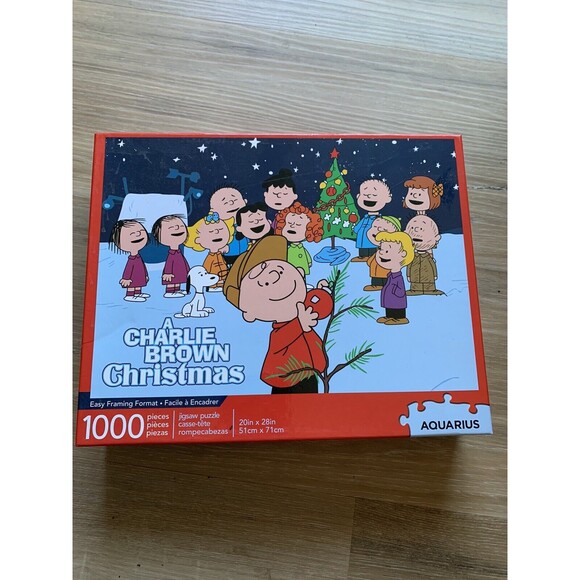 Aquarius A CHARLIE BROWN CHRISTMAS 1000-Piece Puzzle, 20x28 Complete - Picture 1 of 5